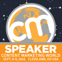Content Marketing World speaker badge